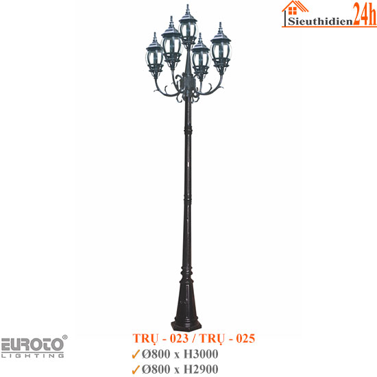 Đèn Trụ Sân Vườn Euroto TRU-023