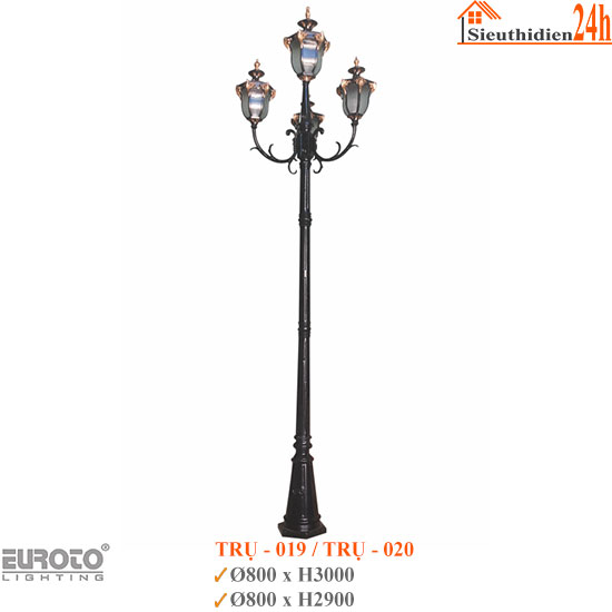 Đèn Trụ Sân Vườn Euroto TRU-019