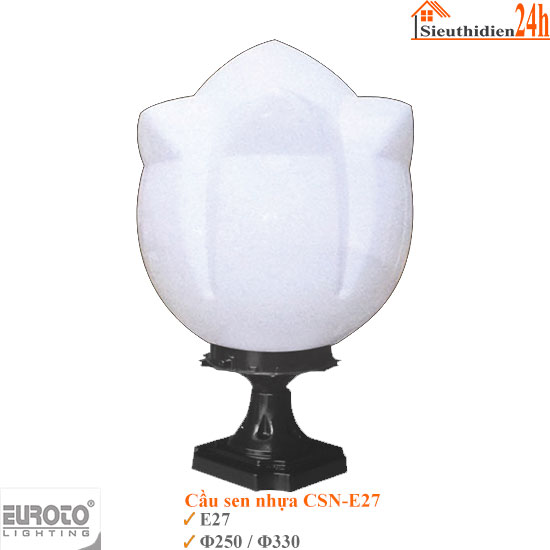 Đèn Trụ Cổng Cầu Sen Nhựa Euroto CSN – E27