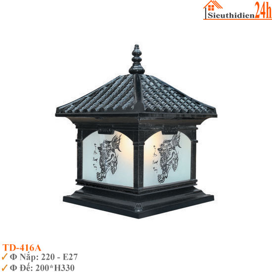 Đèn Trụ Cổng Tỳ Hưu Linh Thiêng Euroto TD-416A