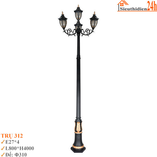Đèn Trụ Sân Vườn Euroto TRU-312