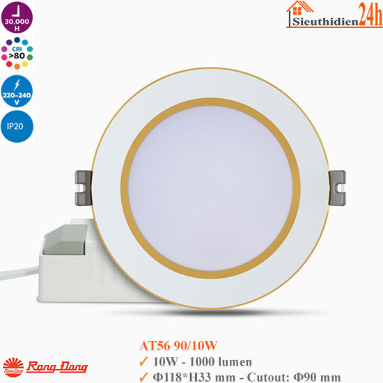 Đèn Led Âm Trần Rạng Đông AT56 10W