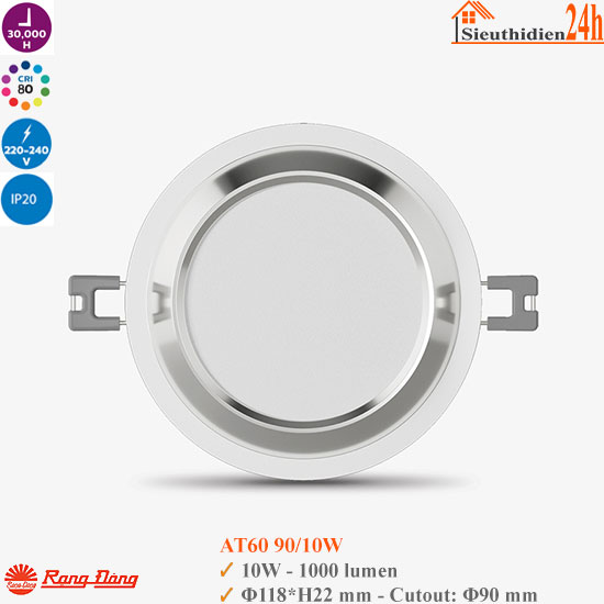 Đèn Led Âm Trần Rạng Đông AT60 10W