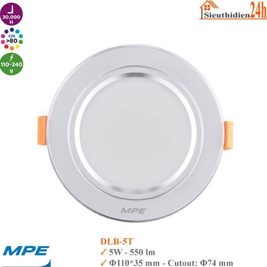Đèn LED Âm Trần MPE DLB-5W