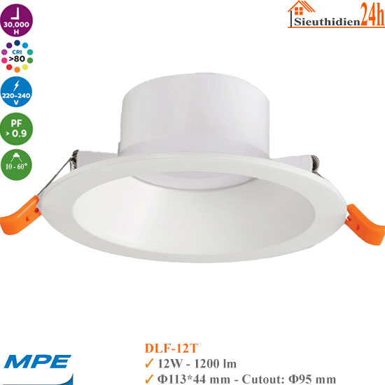 Đèn LED Âm Trần MPE DLF-12T 12W