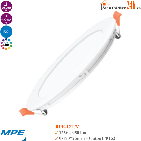 Đèn LED Âm Trần MPE RPE-12W