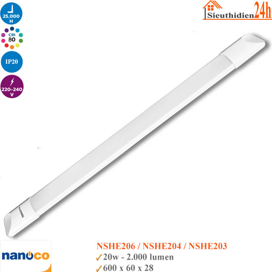 Đèn Led Bán Nguyệt Nanoco NSHE20 20W