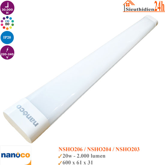 Đèn Led Bán Nguyệt Nanoco NSHO20 20w