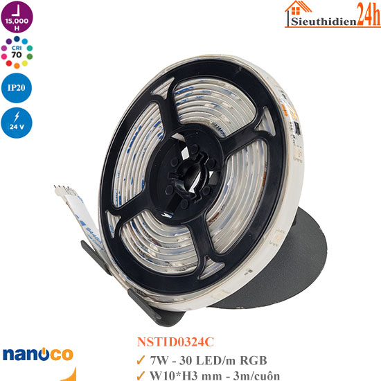 Đèn Led Dây Đổi Màu RGB Nanoco NSTID0324C 7w