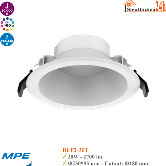 Đèn LED Âm Trần MPE DLF2-30T 30W