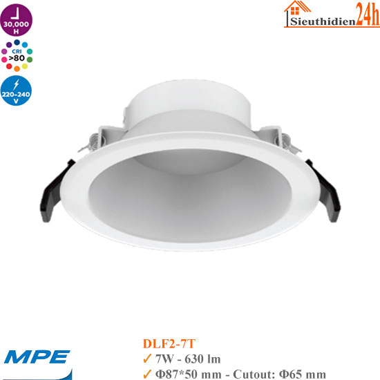 Đèn LED Âm Trần MPE DLF2-7T 7W