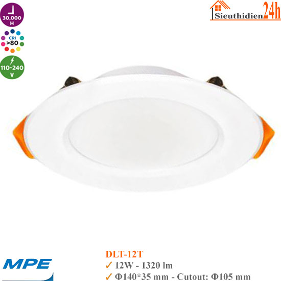 Đèn LED Âm Trần MPE DLT-12W