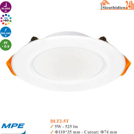 Đèn LED Âm Trần MPE DLT2-5W